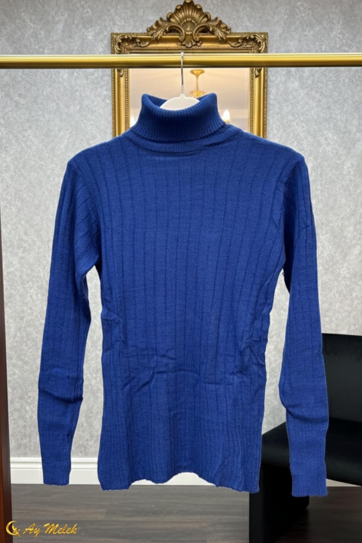  Triko Balıkçı Yaka Kısa Basic Kazak