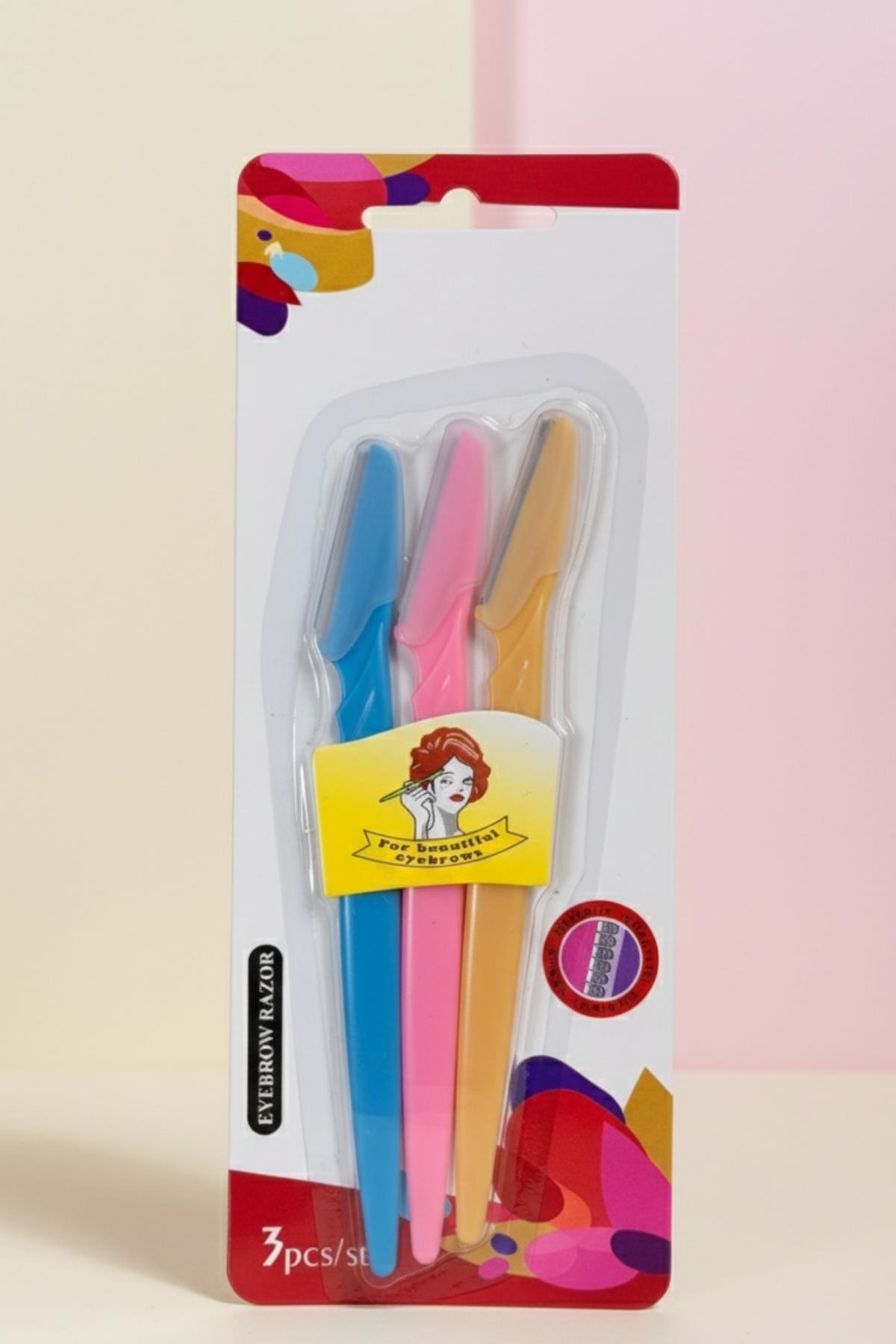 3'lü Ultra Kaş-Bıyık Usturası Kadın ve Erkek Jileti Epilasyon Bakım Seti