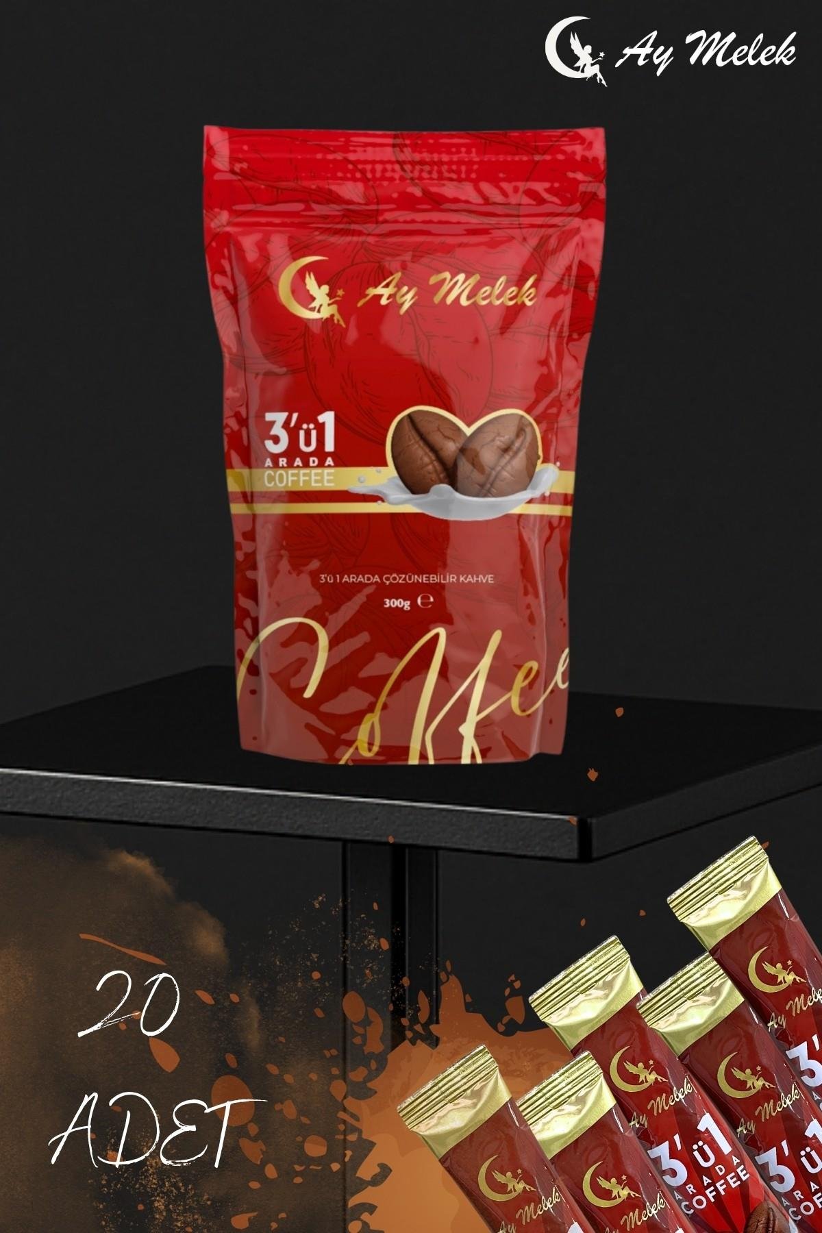 3`ü Bir Arada Tek Kullanımlık 300gr. Katkısız Doğal Çözünebilir Hazır Kahve