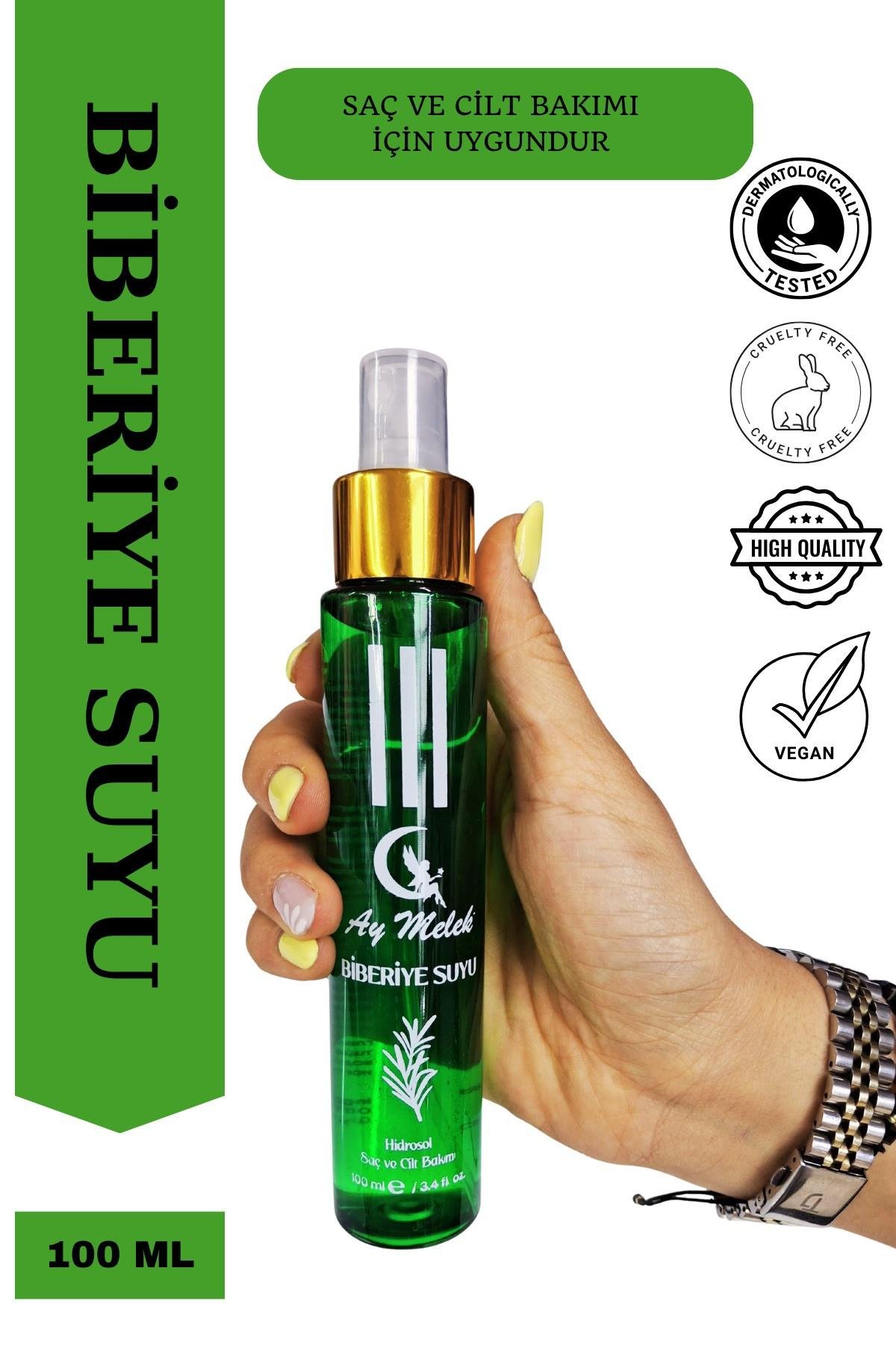 Biberiye Suyu Dökülme Karşıtı ve Saç Uzamasını Destekleyici %100 Doğal Saç Toniği