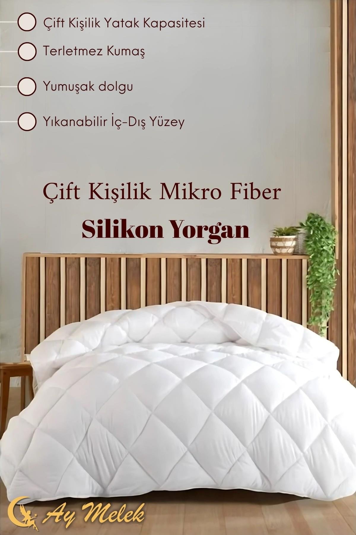 Çift Kişilik Yorgan Silikon Micro Fiber Yumuşak Terletmez Yorgan