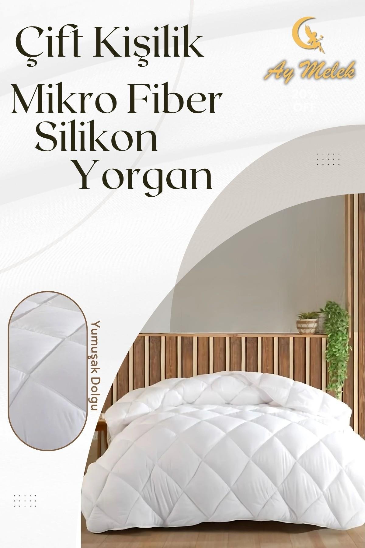 Çift Kişilik Yorgan Silikon Micro Fiber Yumuşak Terletmez Yorgan