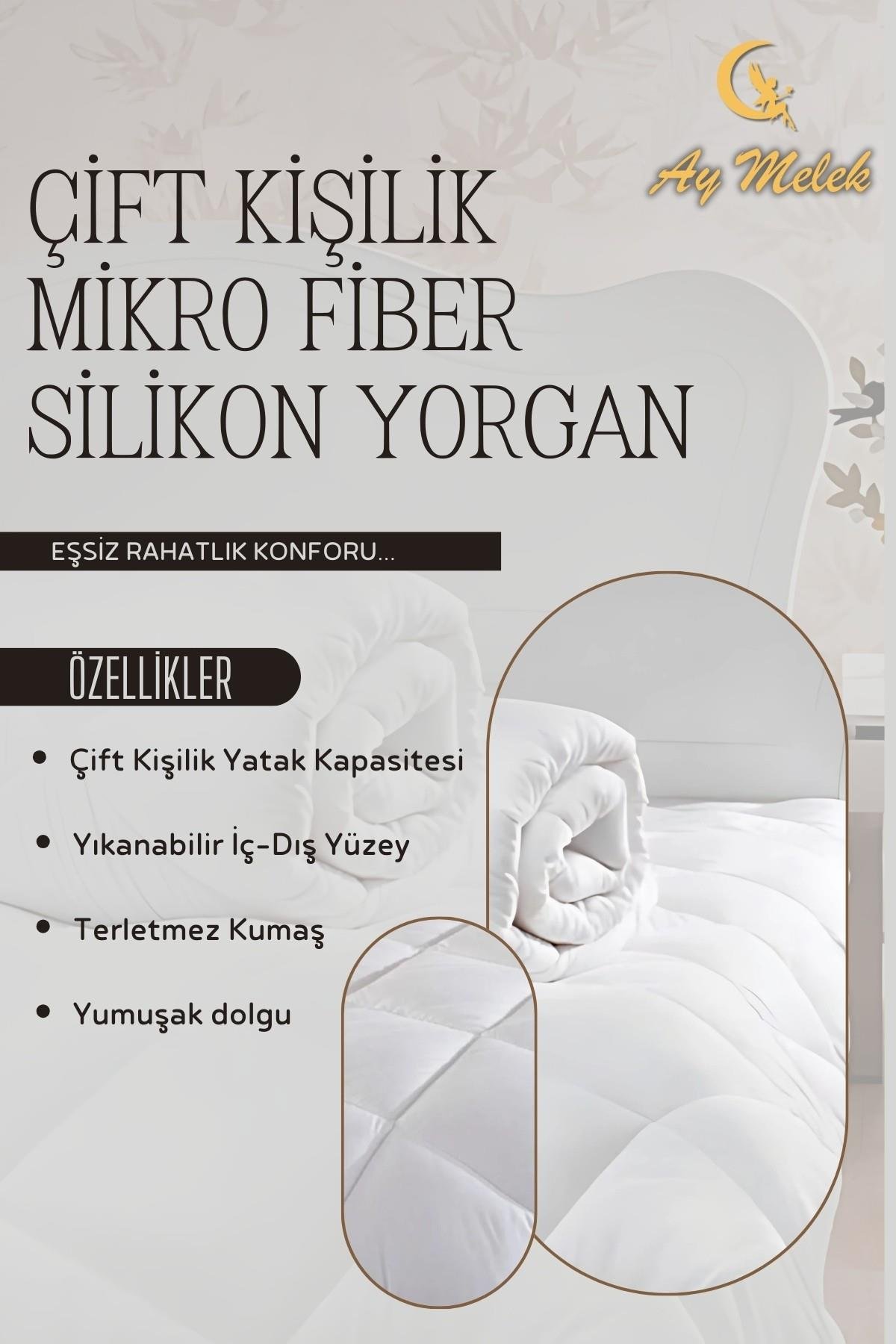 Çift Kişilik Yorgan Silikon Micro Fiber Yumuşak Terletmez Yorgan