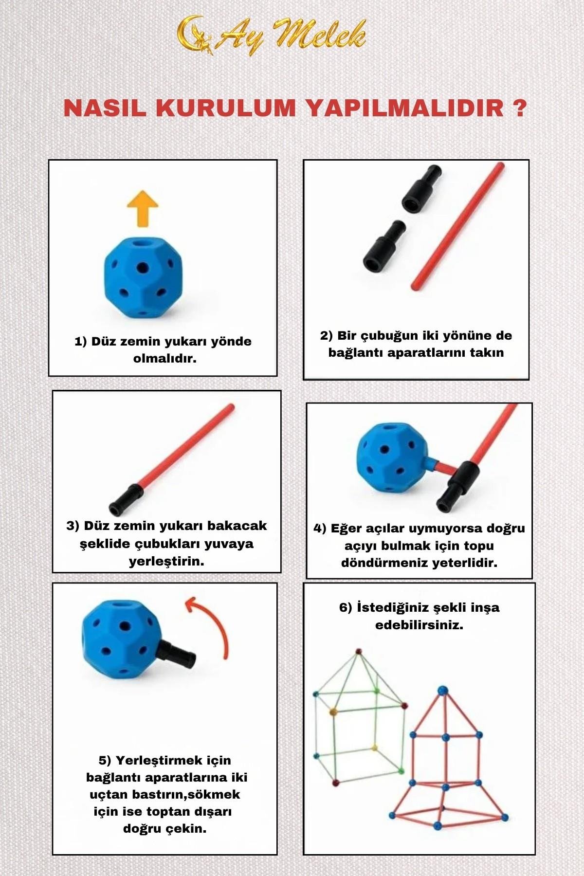 Çocuklar İçin Eğitici Oyun Çadırı | Kurulum Kolay | Geniş Oyun Alanı