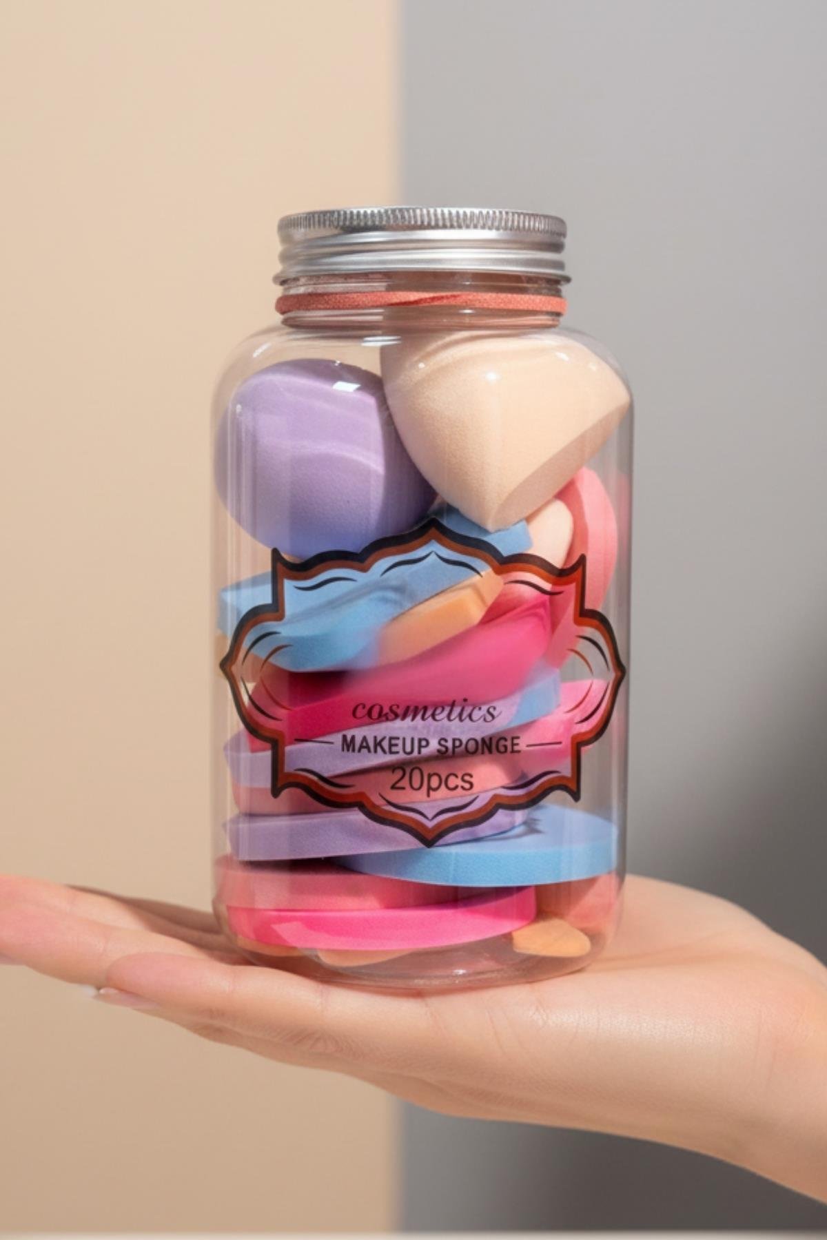 Kadın 10'lu Kutulu Mini Makyaj Pudra Fondöten Kapatıcı Sünger Seti