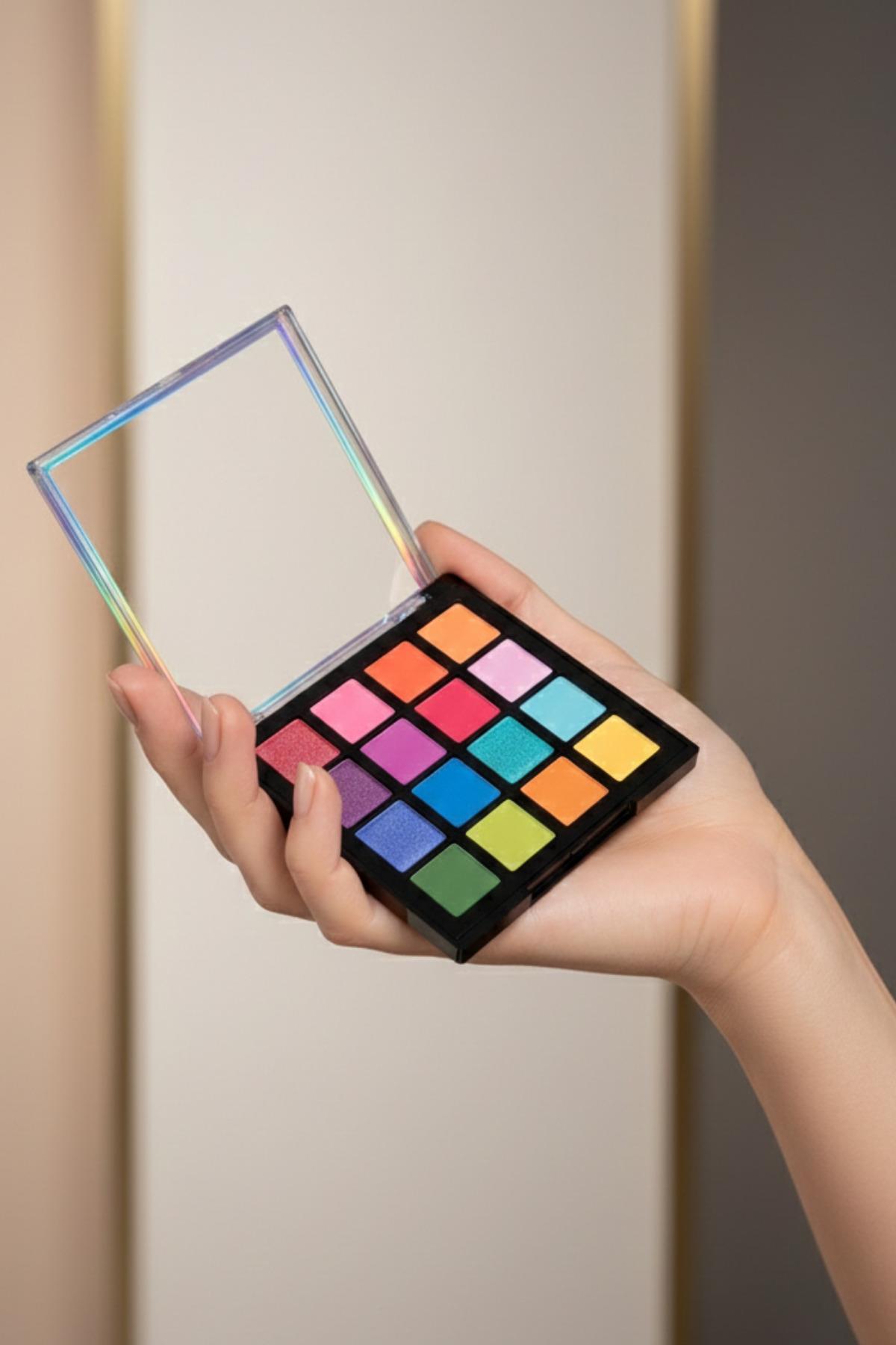 Kadın 16'lı Neon Renkli Göz Far Paleti