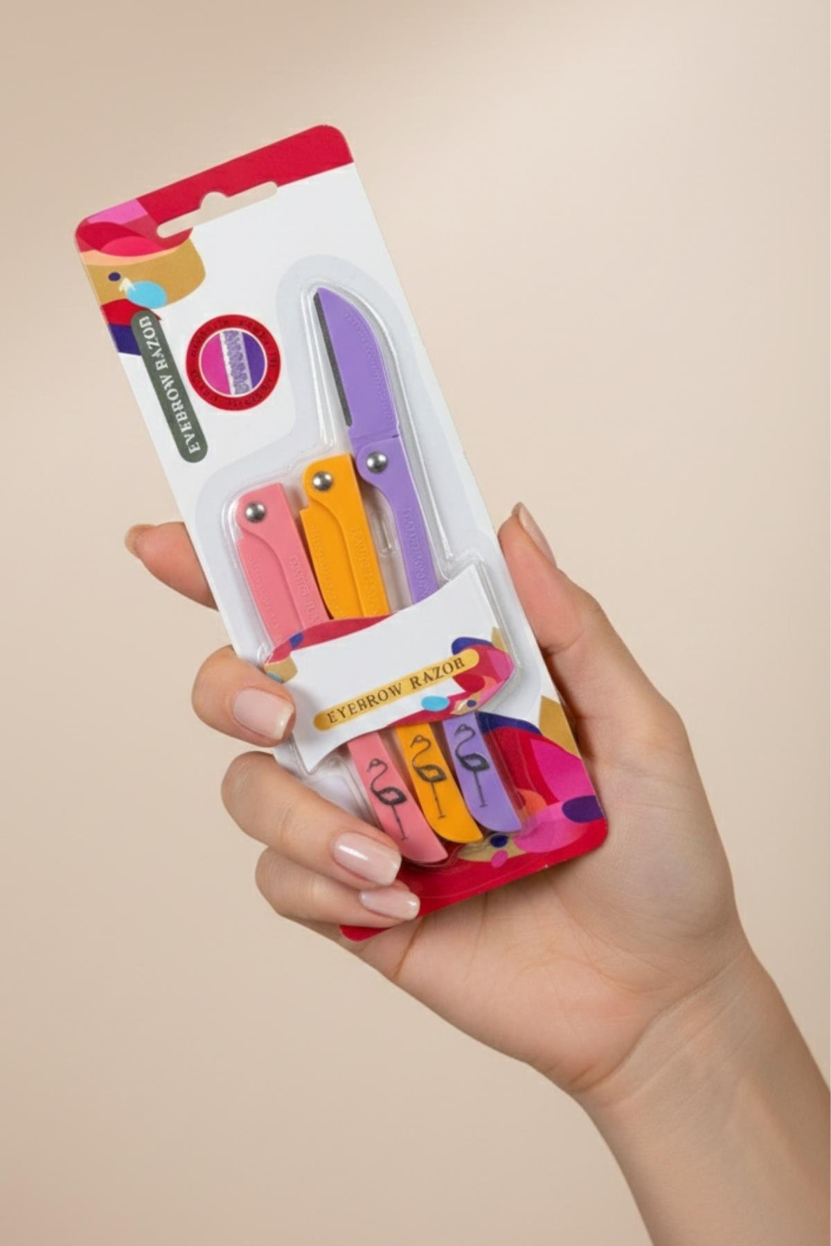 Kadın 3'lü Ultra Kaş-Bıyık Usturası Jileti Epilasyon Katlanabilir Bakım Seti