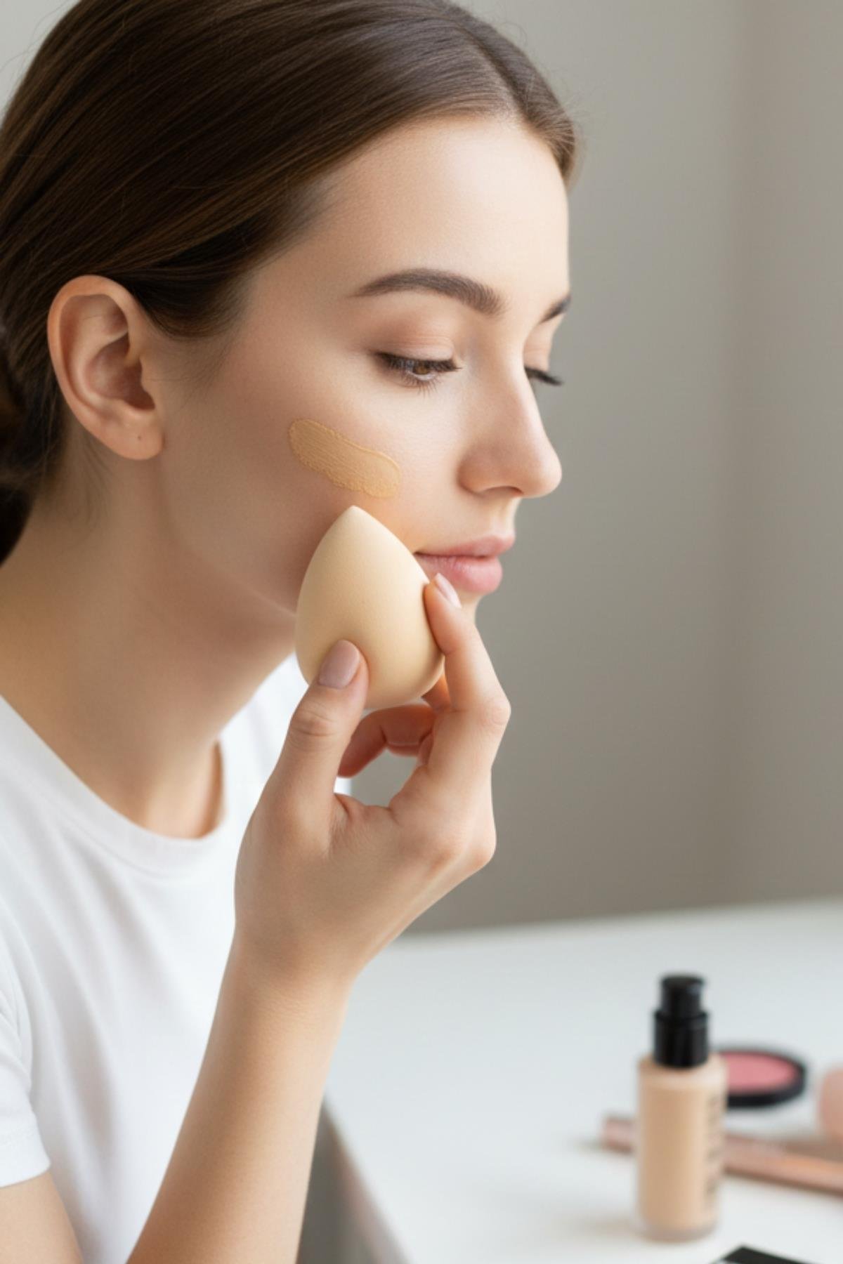 Kadın 6`lı Makyaj Süngeri Fondöten ve Kapatıcı Yumuşak Sünger