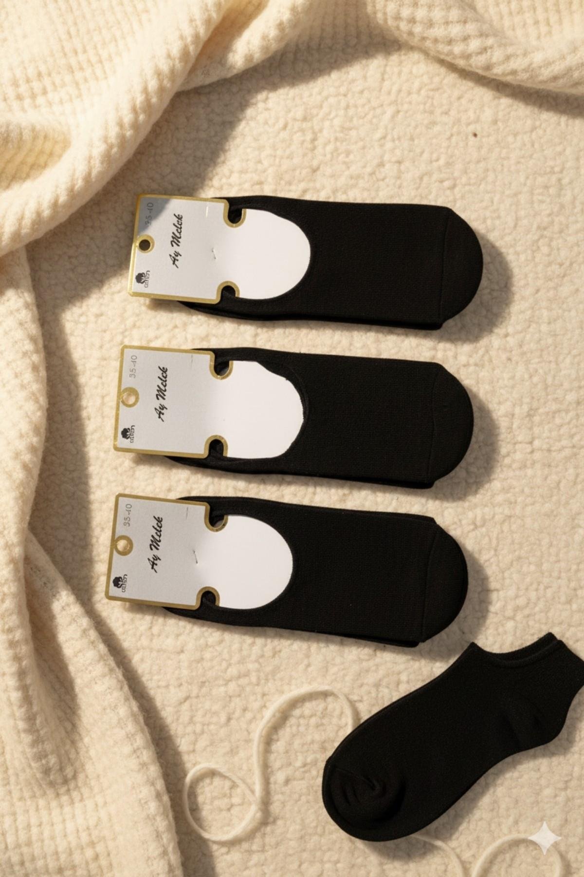 Kadın Çorap (6 Çift) Nefes Alan Terletmez Kaliteli Pamuklu Babet Çorap