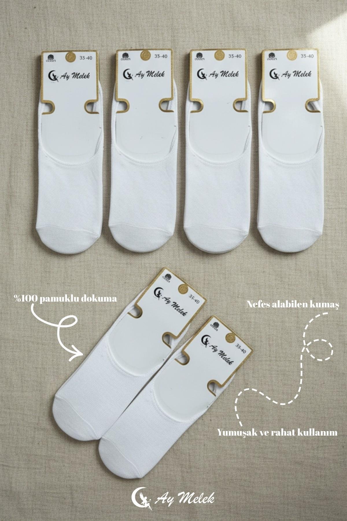 Kadın Çorap (6 Çift) Nefes Alan Terletmez Kaliteli Pamuklu Babet Çorap