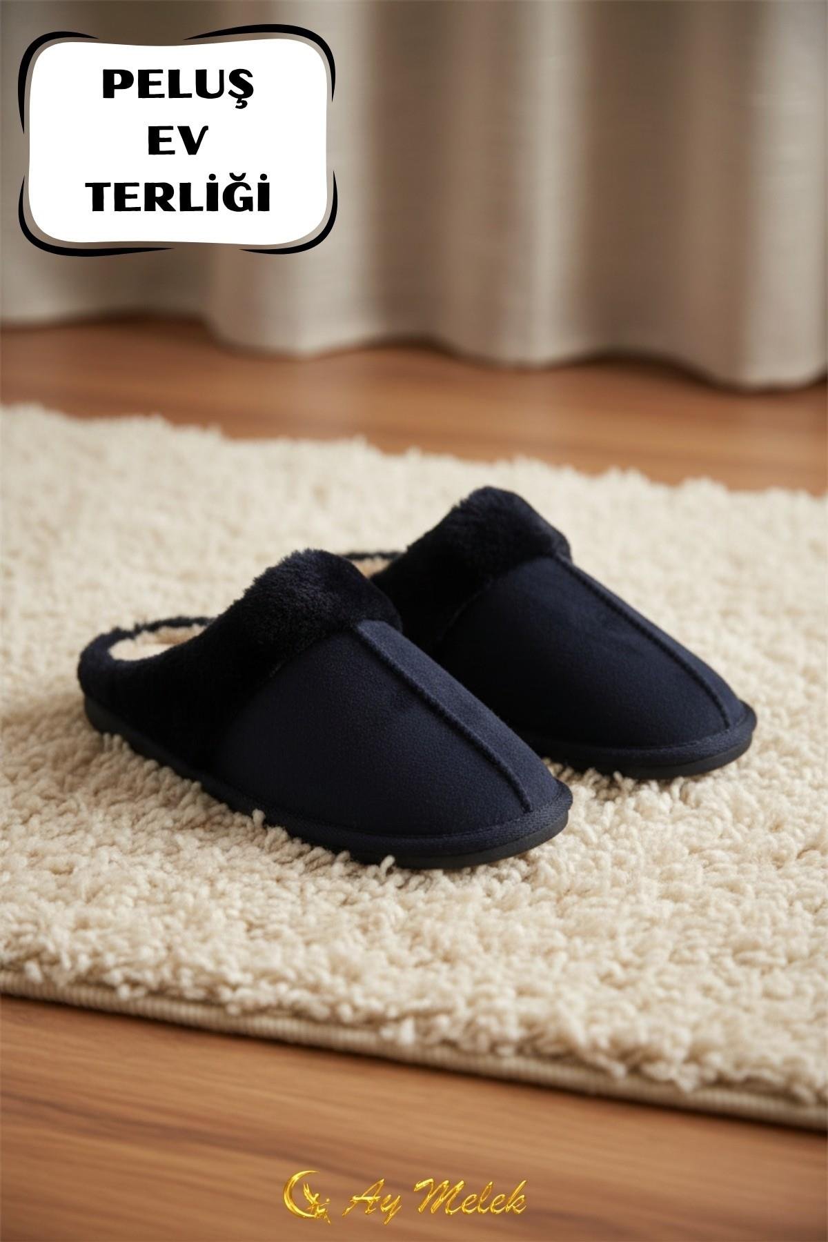 Kadın Ev Terliği İçi Peluş Kışlık Misafir Yumuşak Taban Panduf