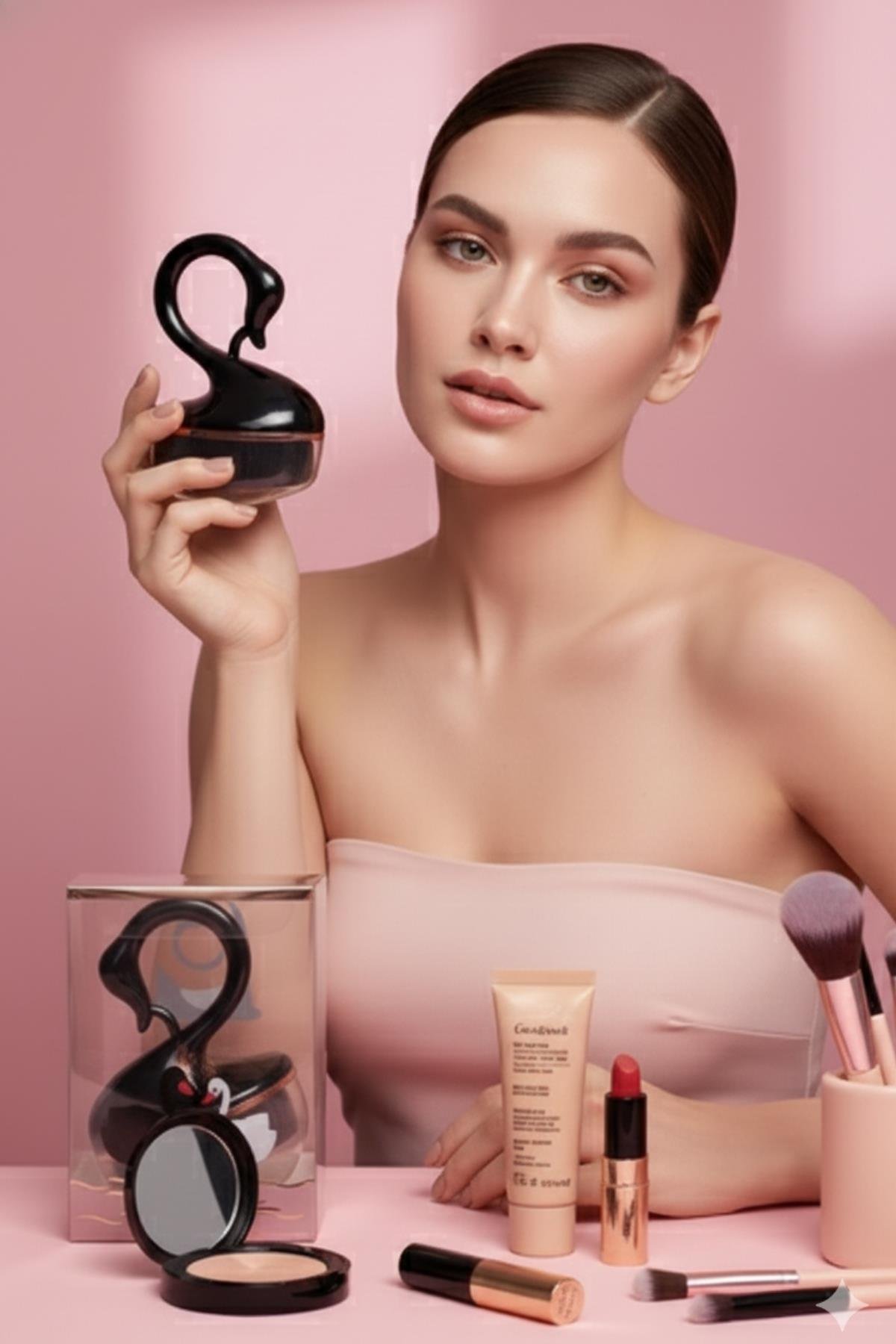 Kadın Kuğulu Fondöten Makyaj Fırçası