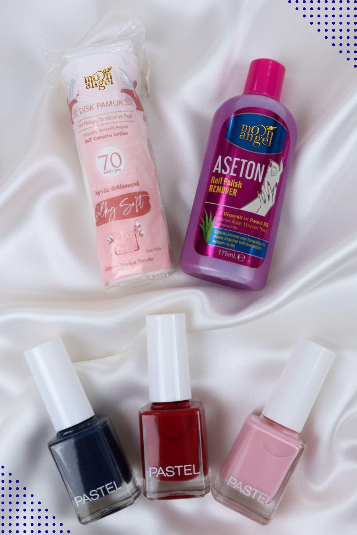 Kadın Oje Aseton ve Pamuk Seti