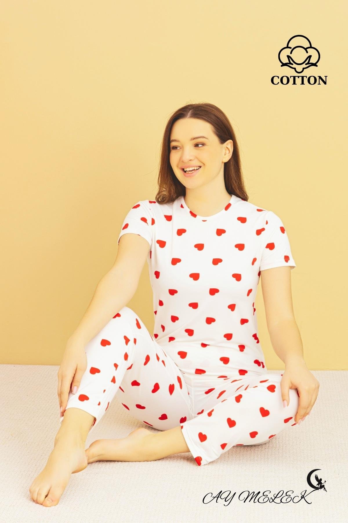 Kadın Pijama Takımı Pamuklu Lüx Pijama Seti