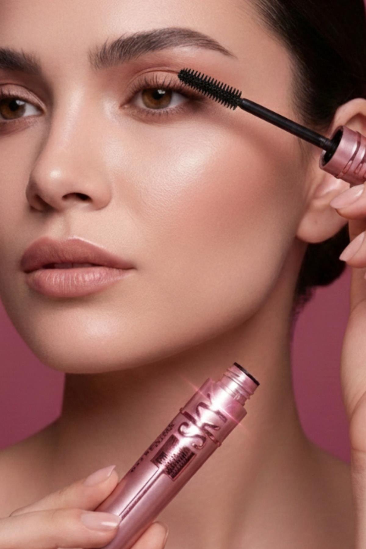 Kadın Rimel Dolgun Kirpik, Kıvrım ve Hacim Verici Kalıcı Etkili Siyah Maskara