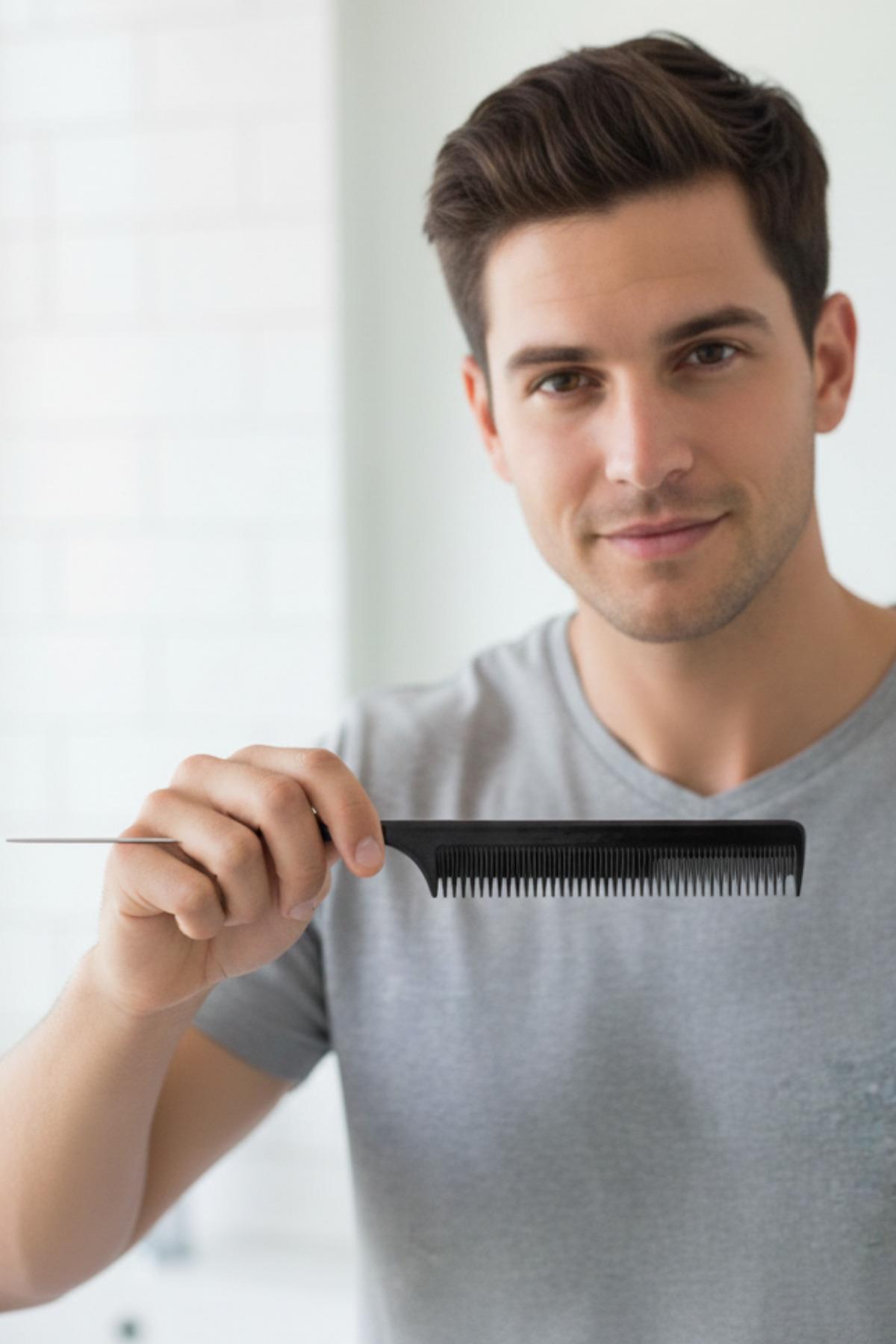 Kadın Saç Ayırma Tarağı ve Krepe Şiş Tarak