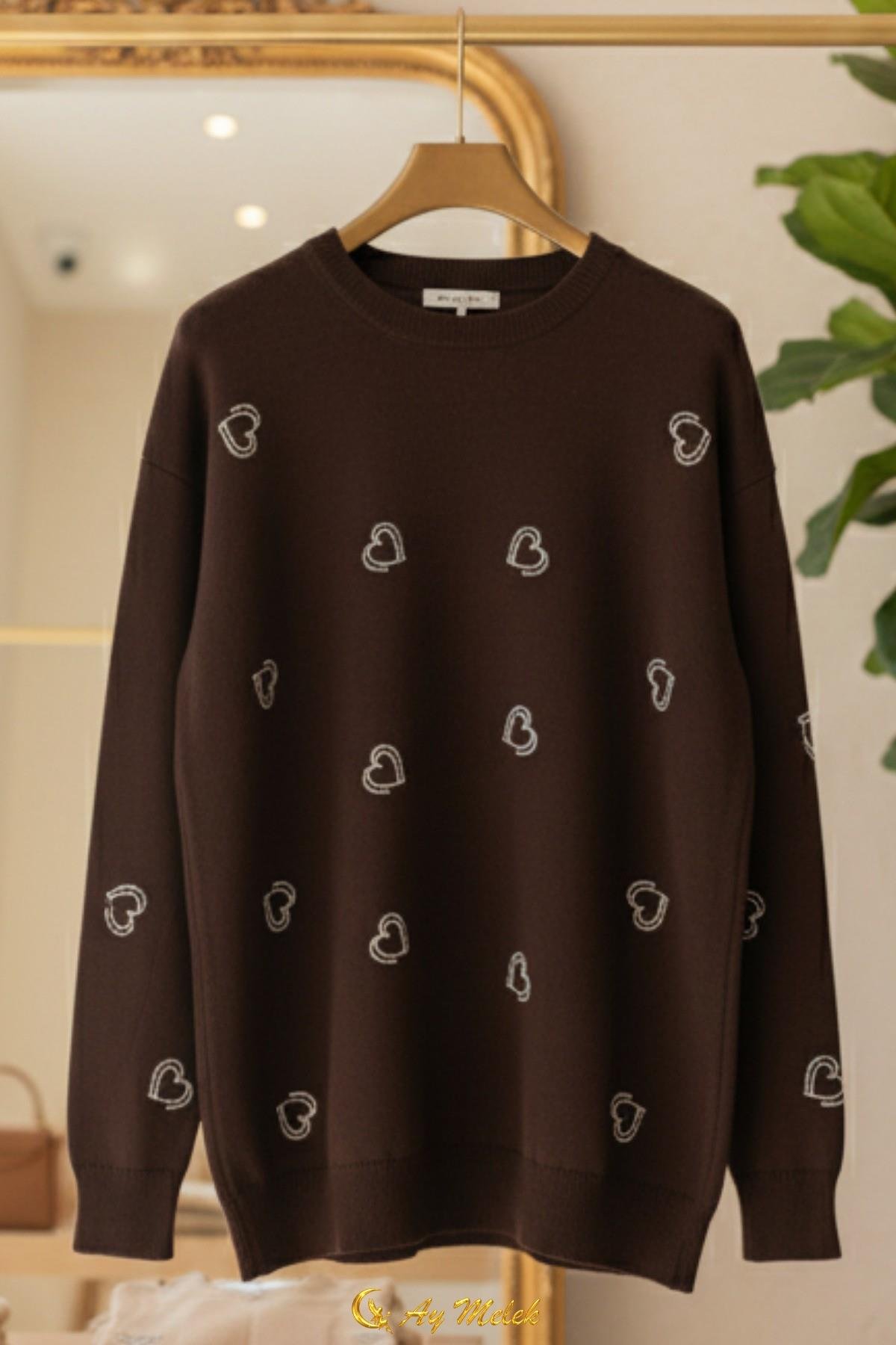 Kadın Triko Kazak Yumuşak Dokulu Bisiklet Yaka Kazak