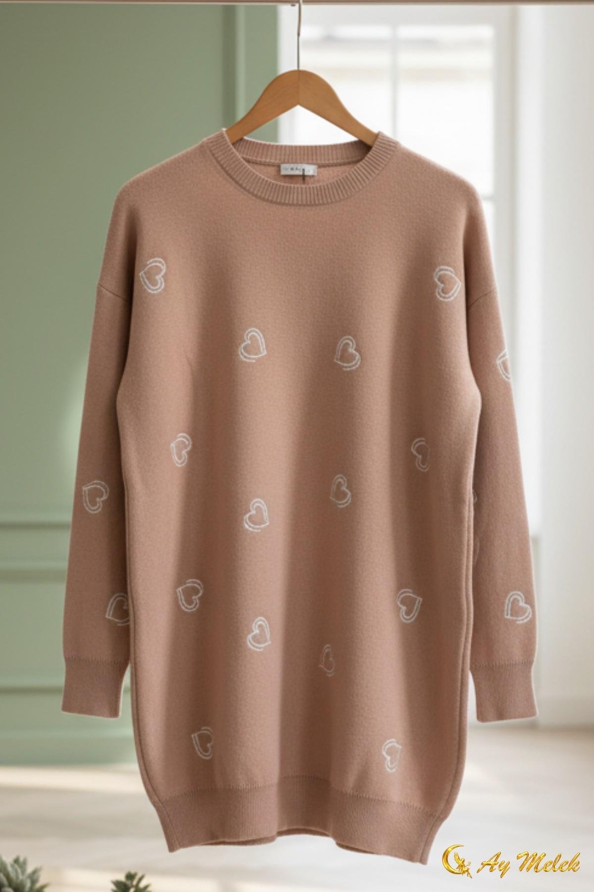 Kadın Triko Kazak Yumuşak Dokulu Bisiklet Yaka Kazak