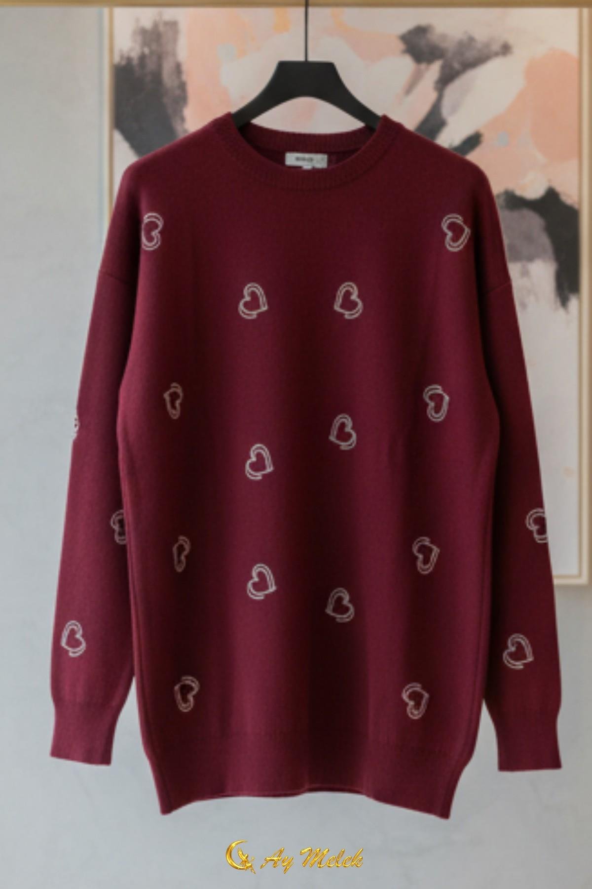 Kadın Triko Kazak Yumuşak Dokulu Bisiklet Yaka Kazak