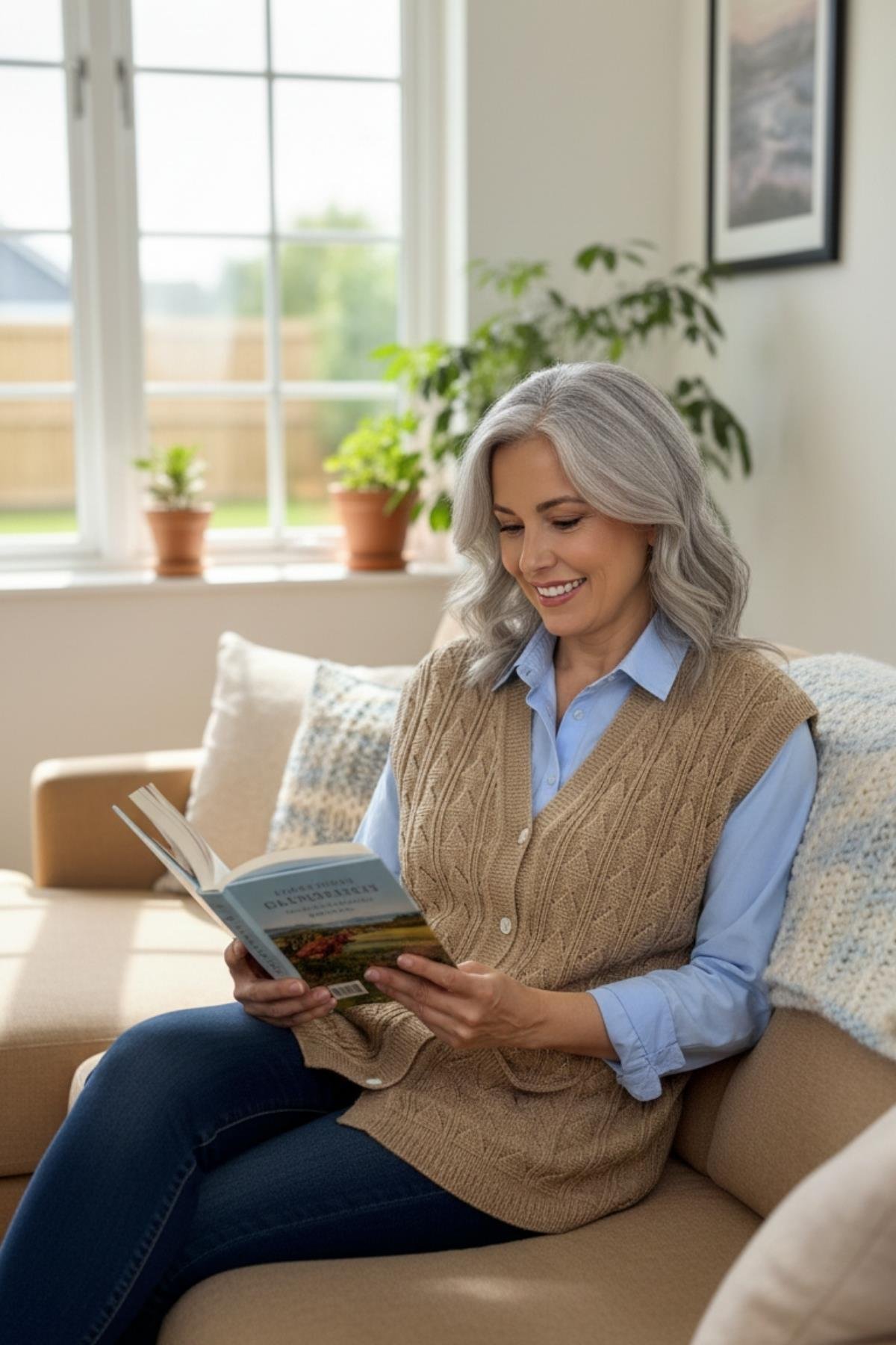 Kadın Triko Kışlık Düğmeli Anne Yeleği