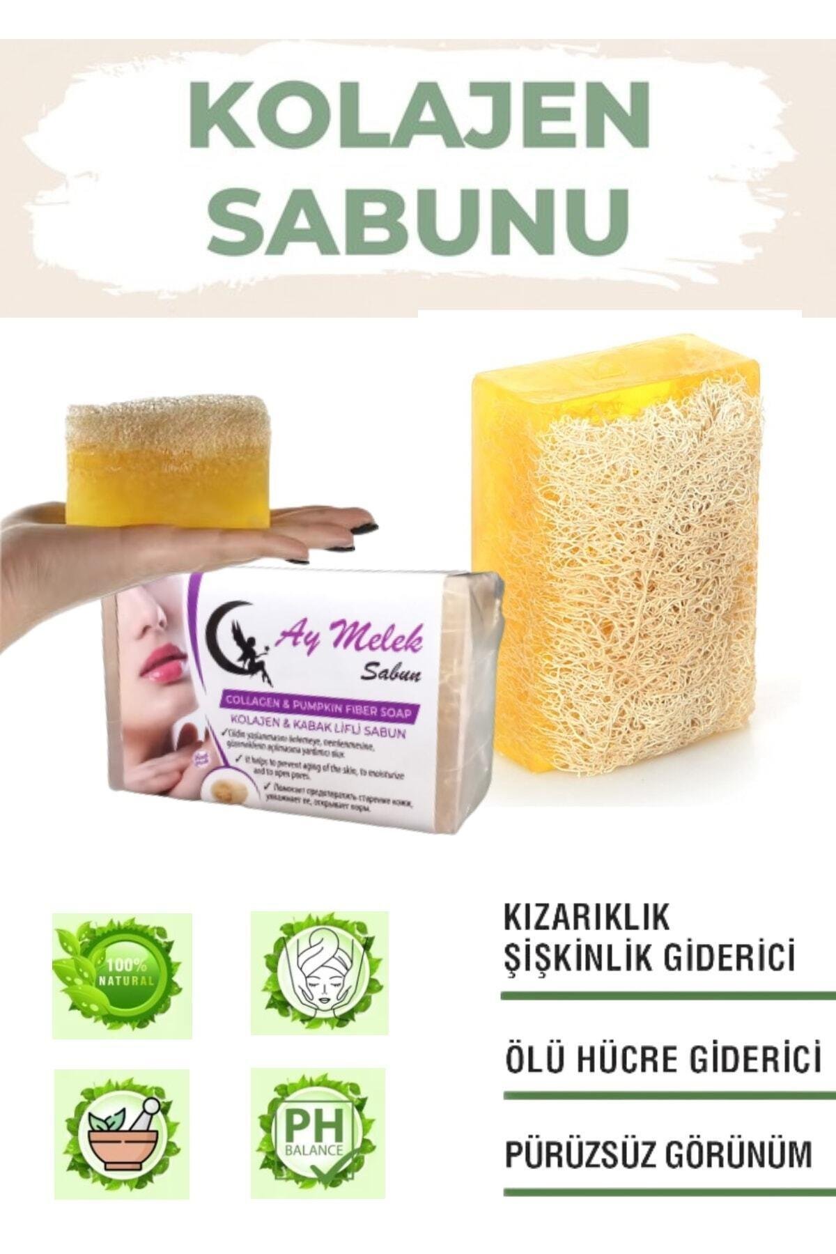 Kalojen Özlü Doğal Kabak Lifli Güzellik Sabunu Cilt Kırışıklık Önleyici Etkili