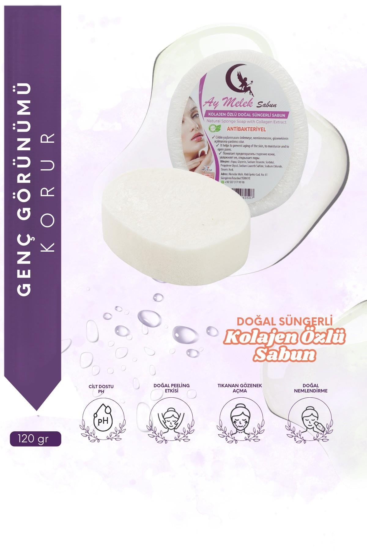 Kalojen Özlü Süngerli Doğal Güzellik Sabunu Cilt Kırışıklık Önleyici Etkili