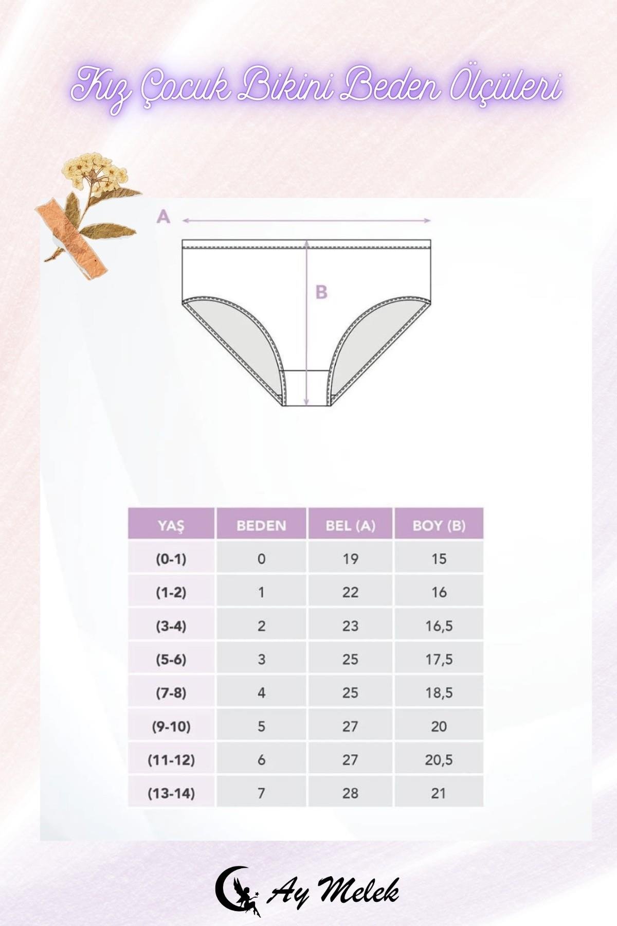 Kız Çocuk Külot (3`lü Paket) Soft Yıkama Pamuklu Renkli Baskılı Kilot