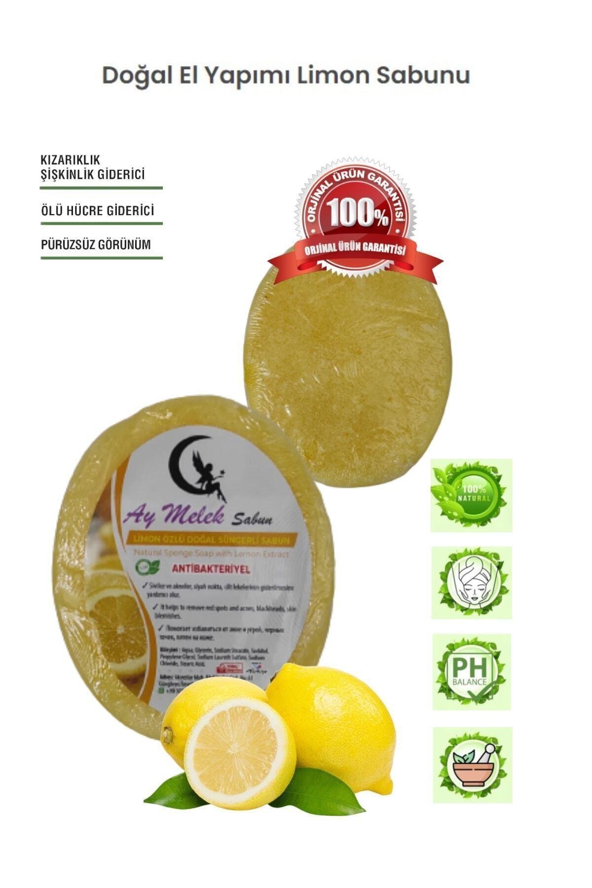 Limon Özlü Süngerli Doğal Güzellik Sabunu Yeni Kırışıklık Önleyici Etkili