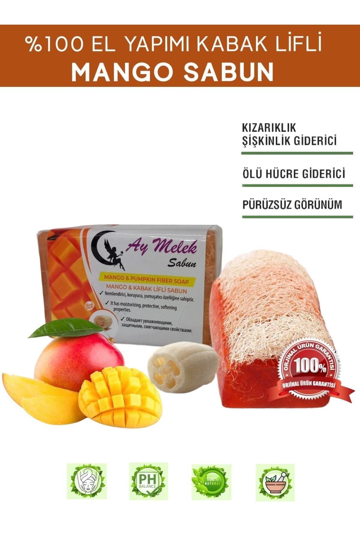 Mango Özlü Doğal Kabak Lifli Güzellik Sabunu Cilt Kırışıklık Önleyici Etkili