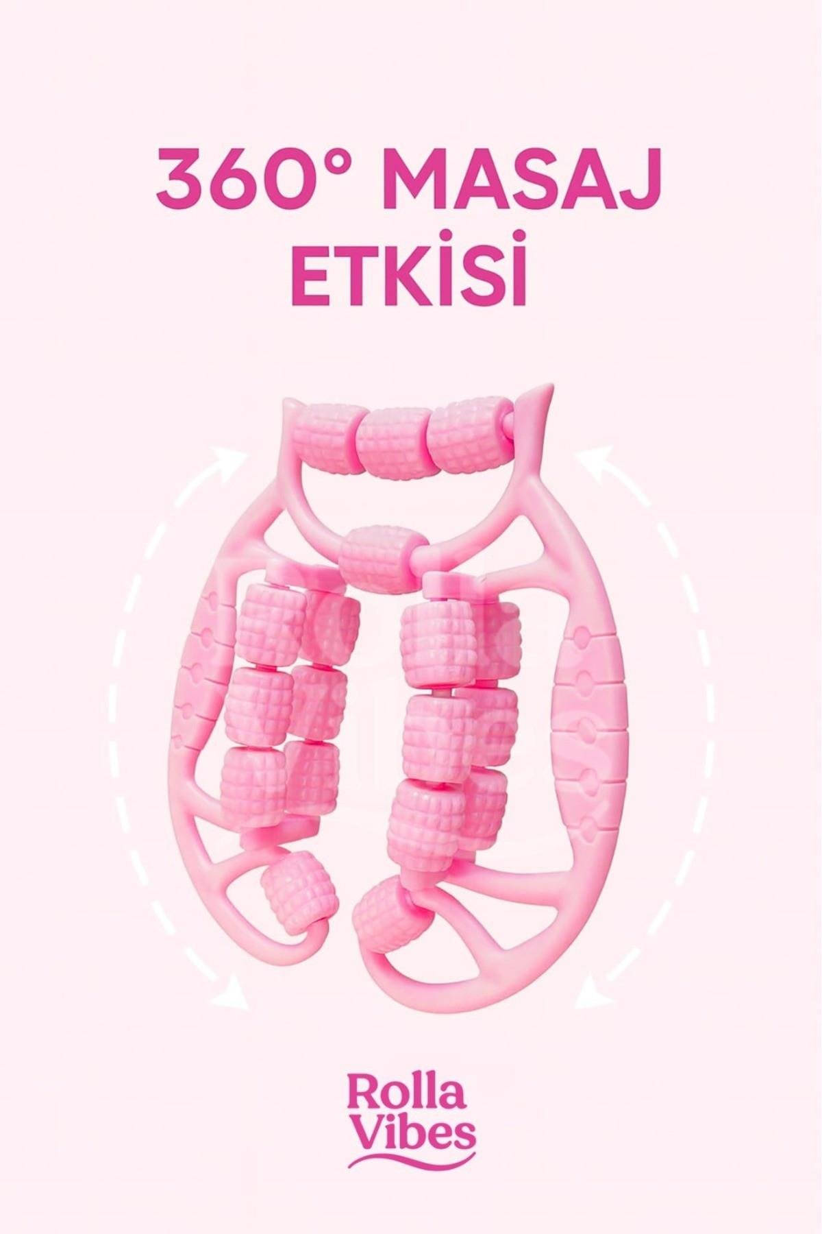 Masaj Aleti (18 Tekerlekli) Ayak Bacak Kol Boyun Selülit Karşıtı Manuel Masaj Silindiri