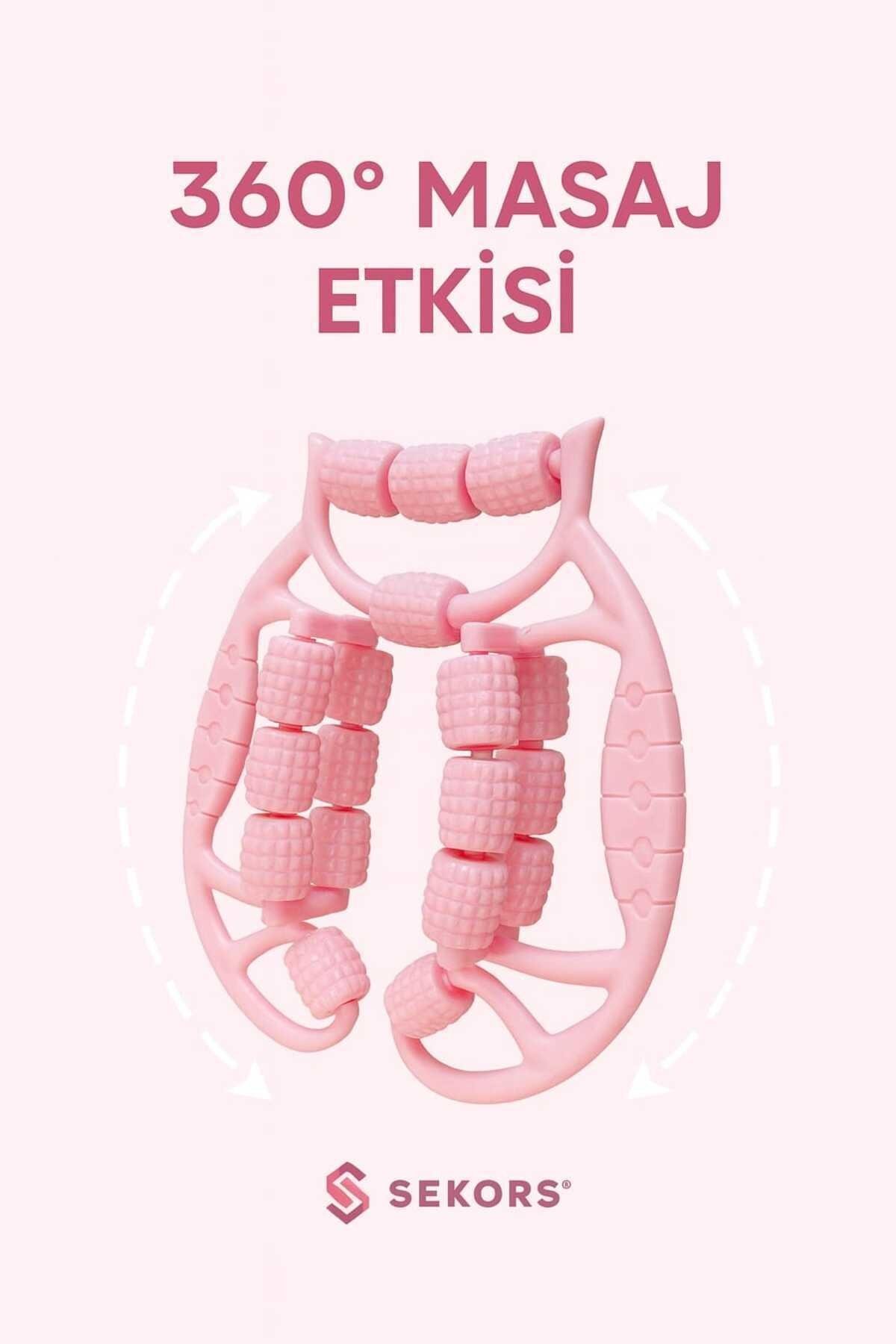 Masaj Aleti (18 Tekerlekli) Ayak Bacak Kol Boyun Selülit Karşıtı Manuel Masaj Silindiri