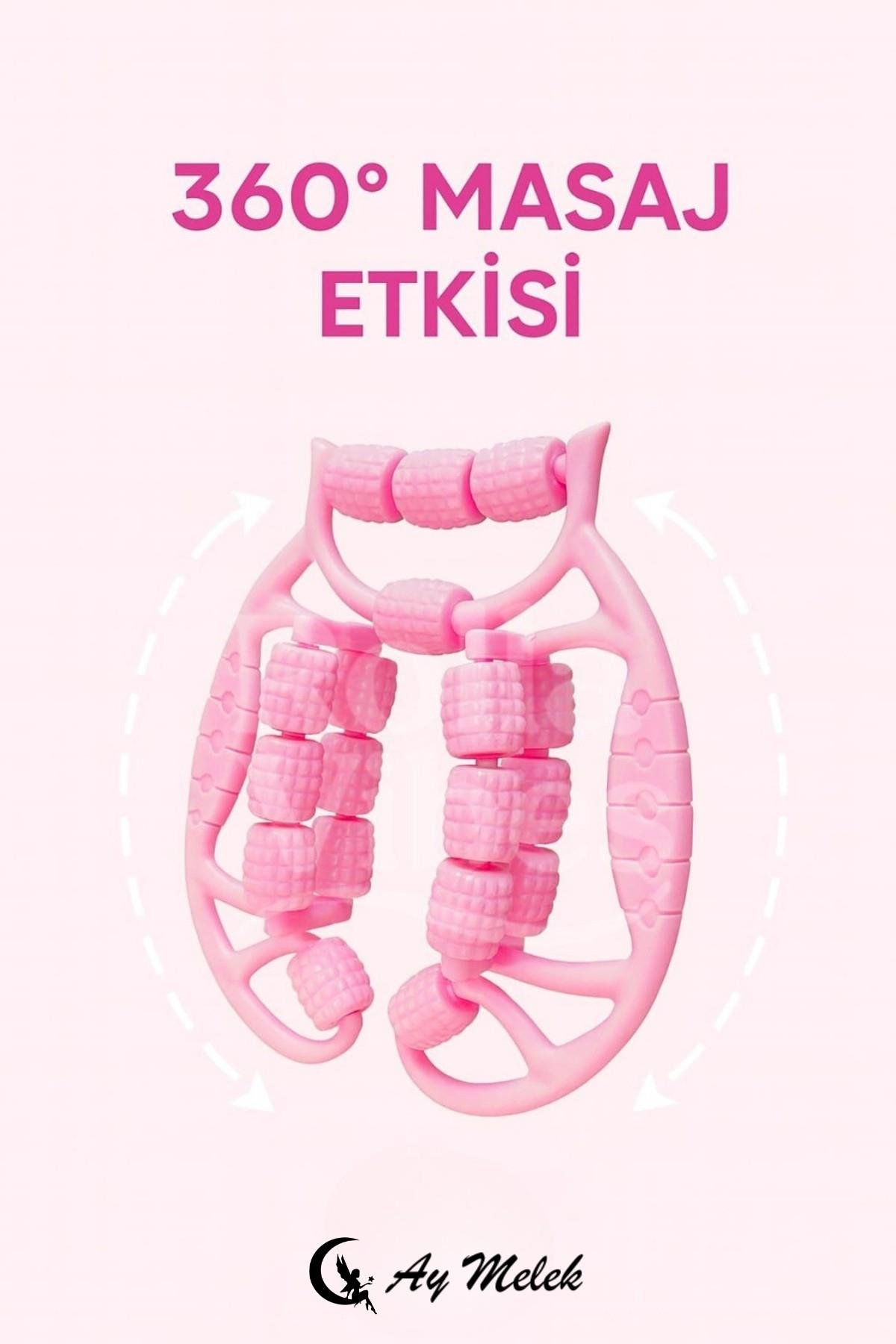 Masaj Aleti (18 Tekerlekli) Ayak Bacak Kol Boyun Selülit Karşıtı Manuel Masaj Silindiri