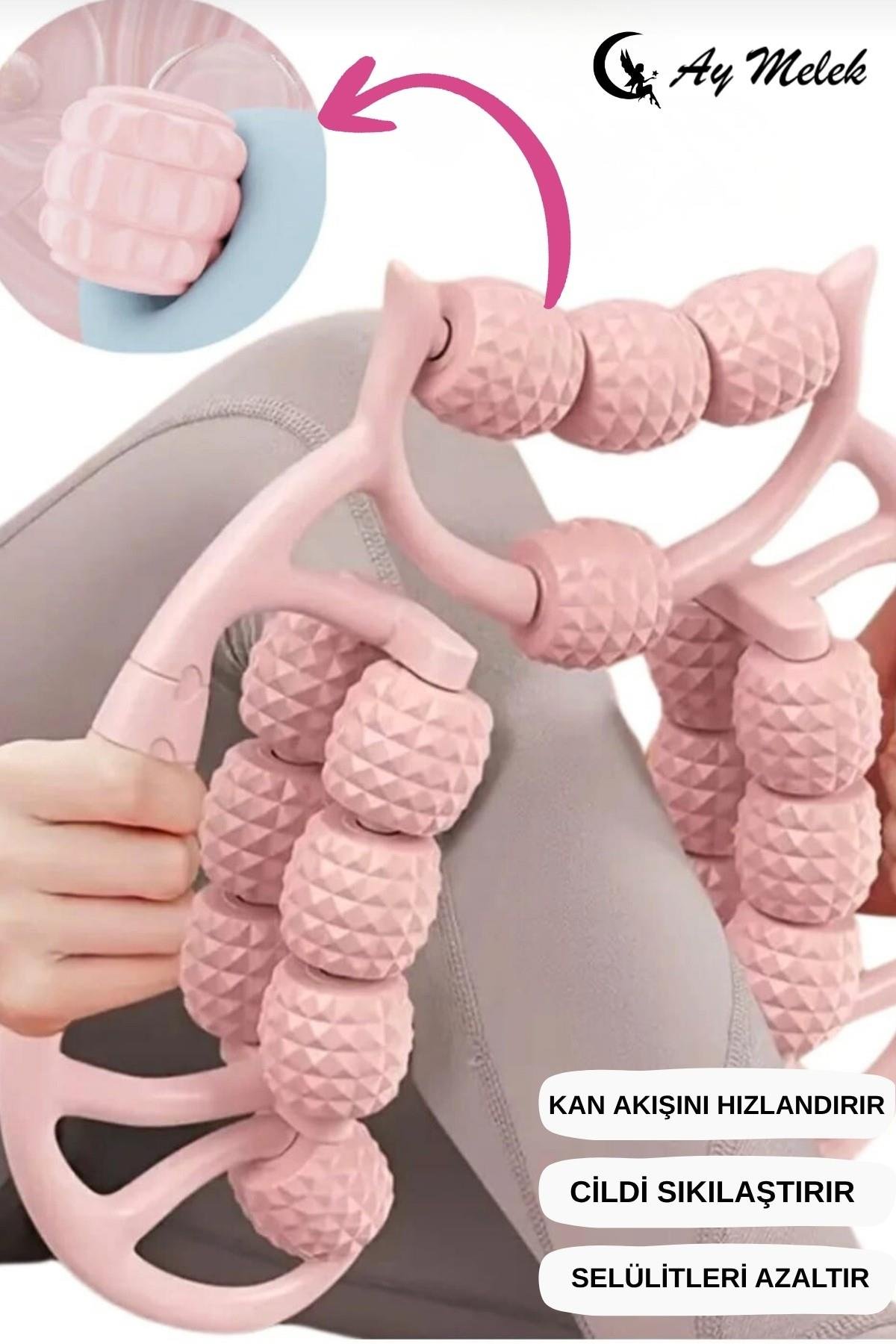 Masaj Aleti (18 Tekerlekli) Ayak Bacak Kol Boyun Selülit Karşıtı Manuel Masaj Silindiri