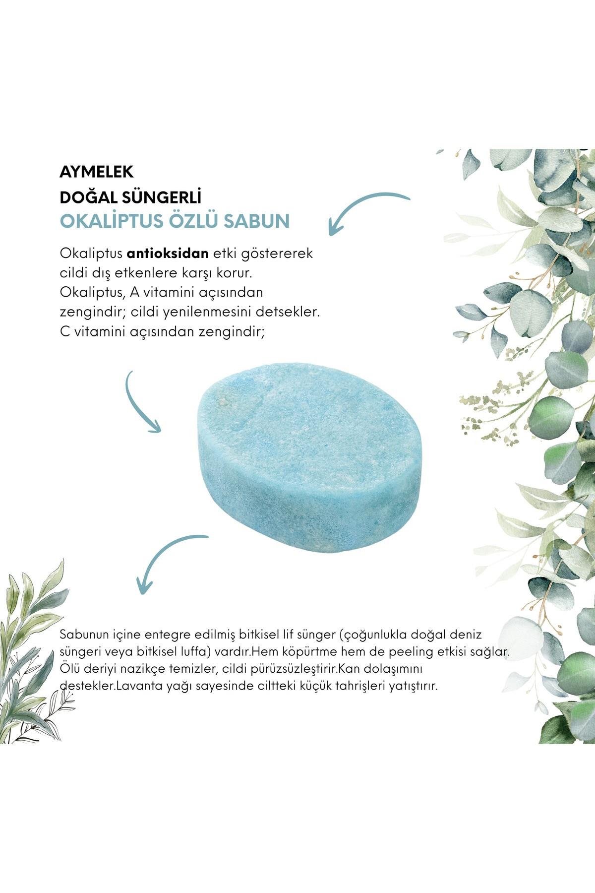 Okaliptüs Özlü Süngerli Doğal Güzellik Sabunu Cilt Kırışıklık Önleyici Etkili
