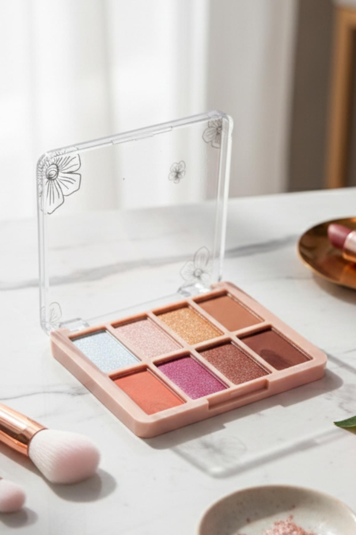 Renkli Sedefli Mat Göz Farı 8'li Far Paleti Yüksek Pigmentli