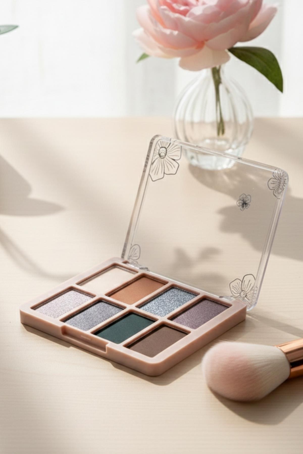 Renkli Sedefli Mat Göz Farı 8'li Far Paleti Yüksek Pigmentli (model1)