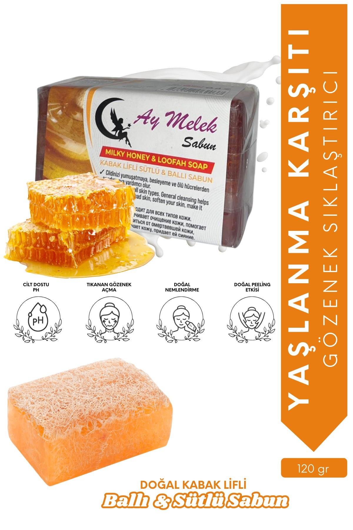 Sabun Doğal Kabak Lifli Sütlü Ballı Sabunu