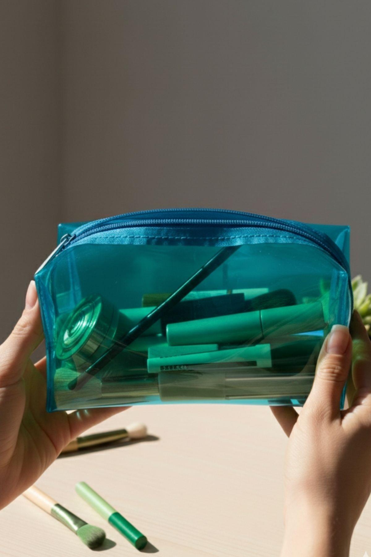 Su Geçirmez Pvc Makyaj ve Organizer Düzenleyici Seyahat Çantası