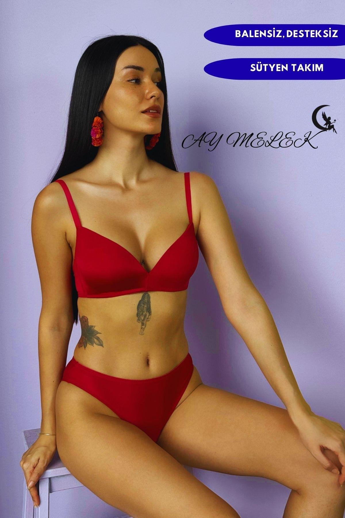 Sütyen Takımı B-Cap Balensiz Desteksiz Özel Tasarım Mikro Kumaş