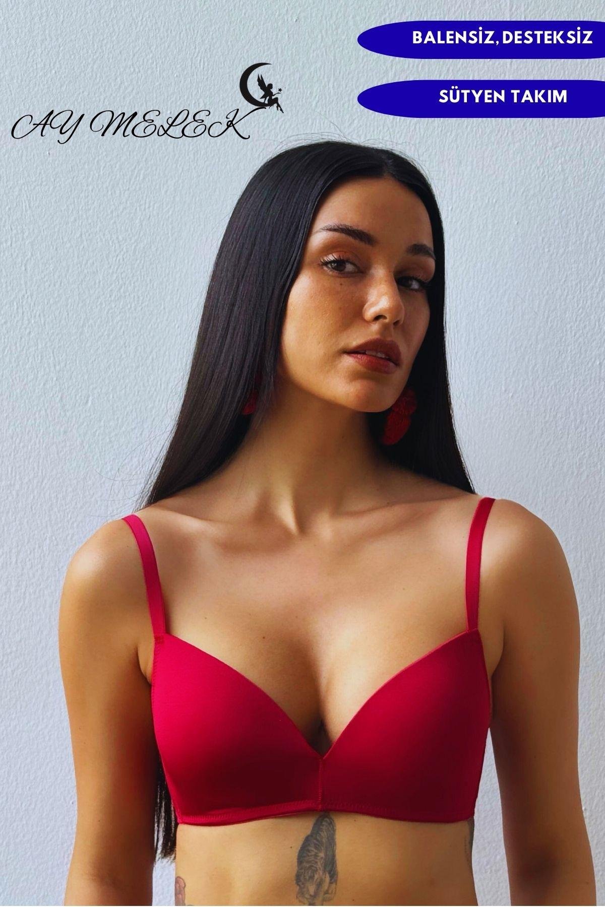 Sütyen Takımı B-Cap Balensiz Desteksiz Özel Tasarım Mikro Kumaş