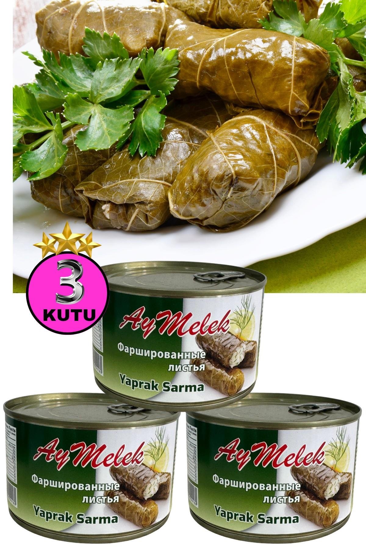 Yaprak Sarma (3 KUTU) Yerli Üretim 400 gr Doğal Besin Deposu Hazır Yemek