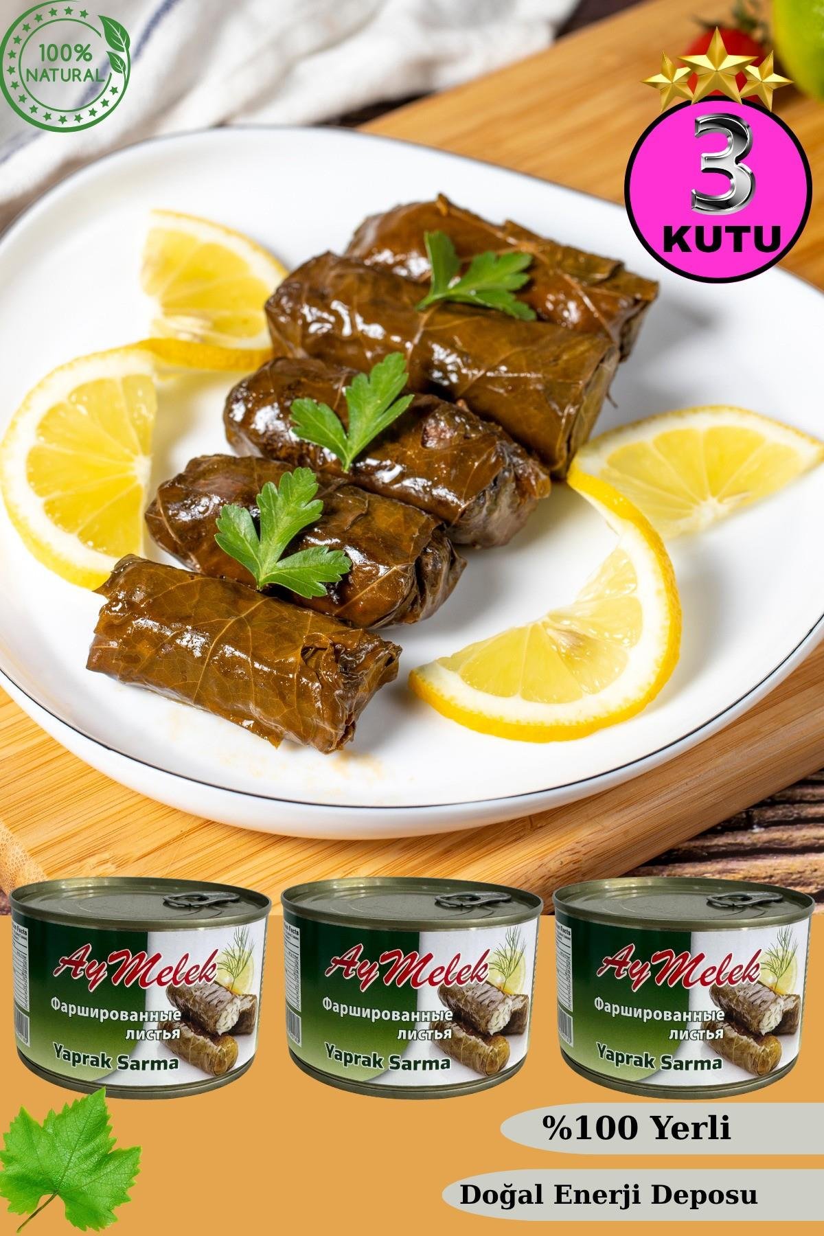 Yaprak Sarma (3 KUTU) Yerli Üretim 400 gr Doğal Besin Deposu Hazır Yemek