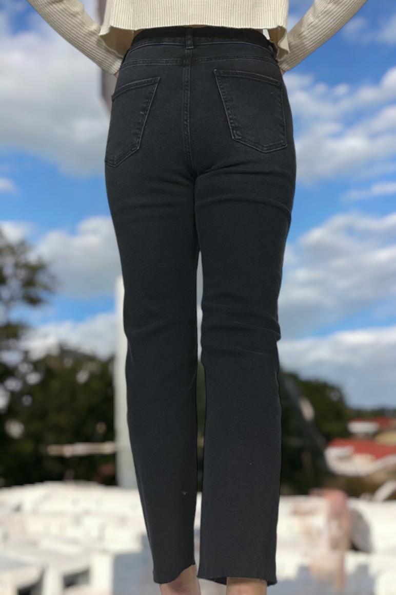 YÜKSEK BEL FUL LİKRALI DAR PAÇA  KOT PANTOLON