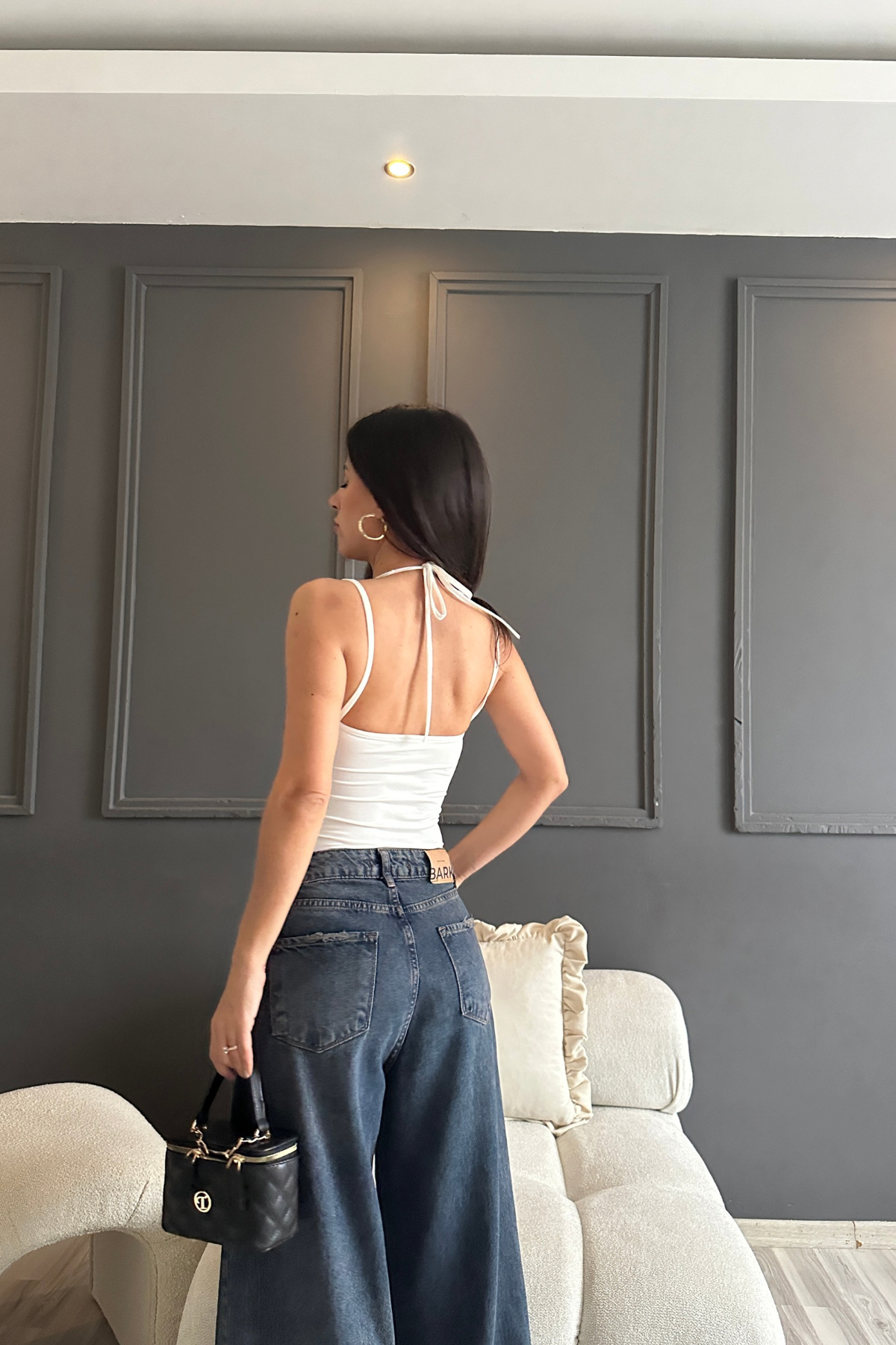 Beyaz Dantel Detay Bodysuit