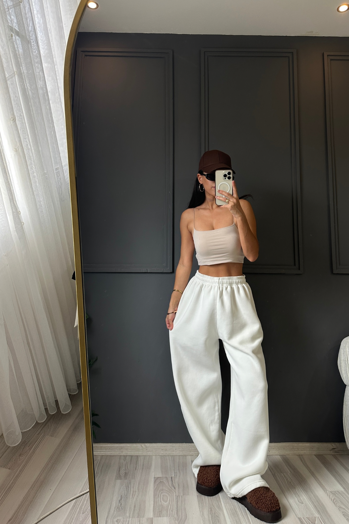 Beyaz Oversize Eşofman