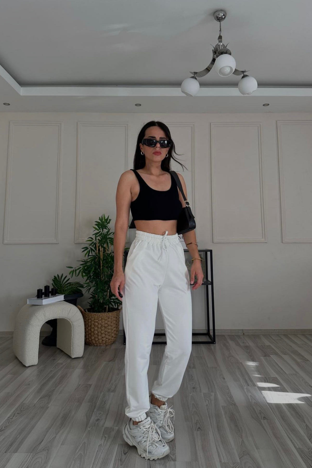 Beyaz Sd Jogger Eşofman