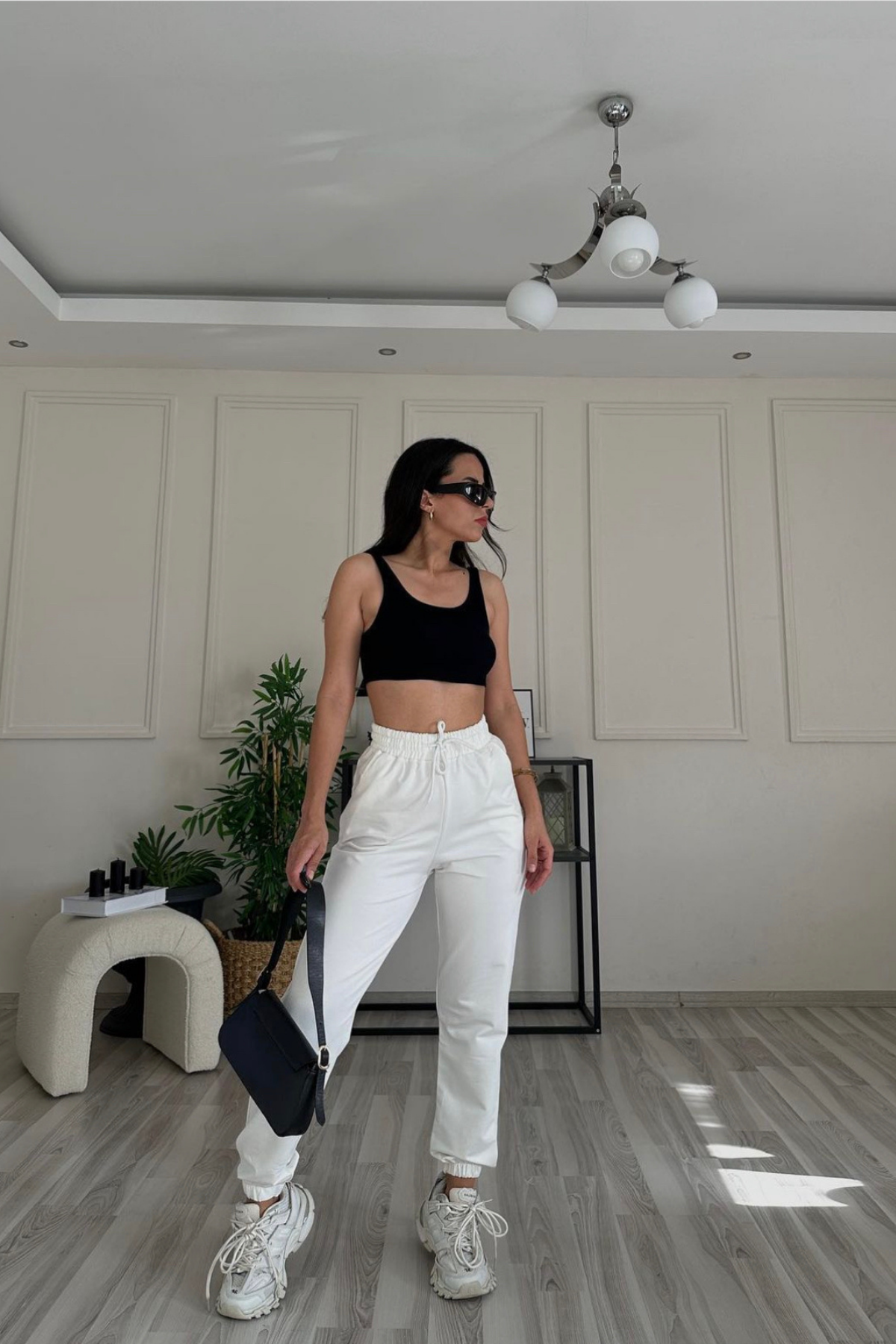 Beyaz Sd Jogger Eşofman