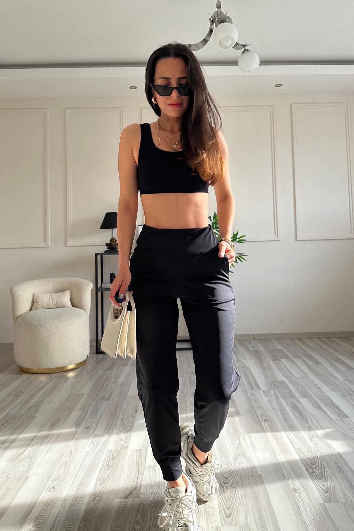 Cepli Ultra Esnek Siyah Jogger