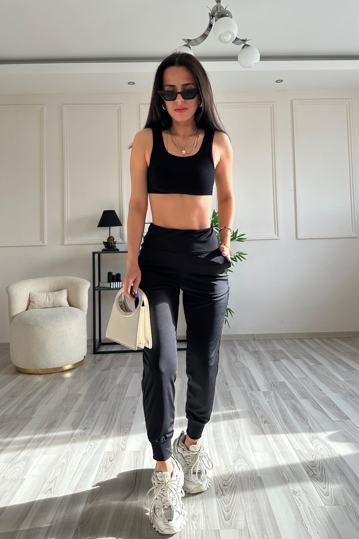 Cepli Ultra Esnek Siyah Jogger