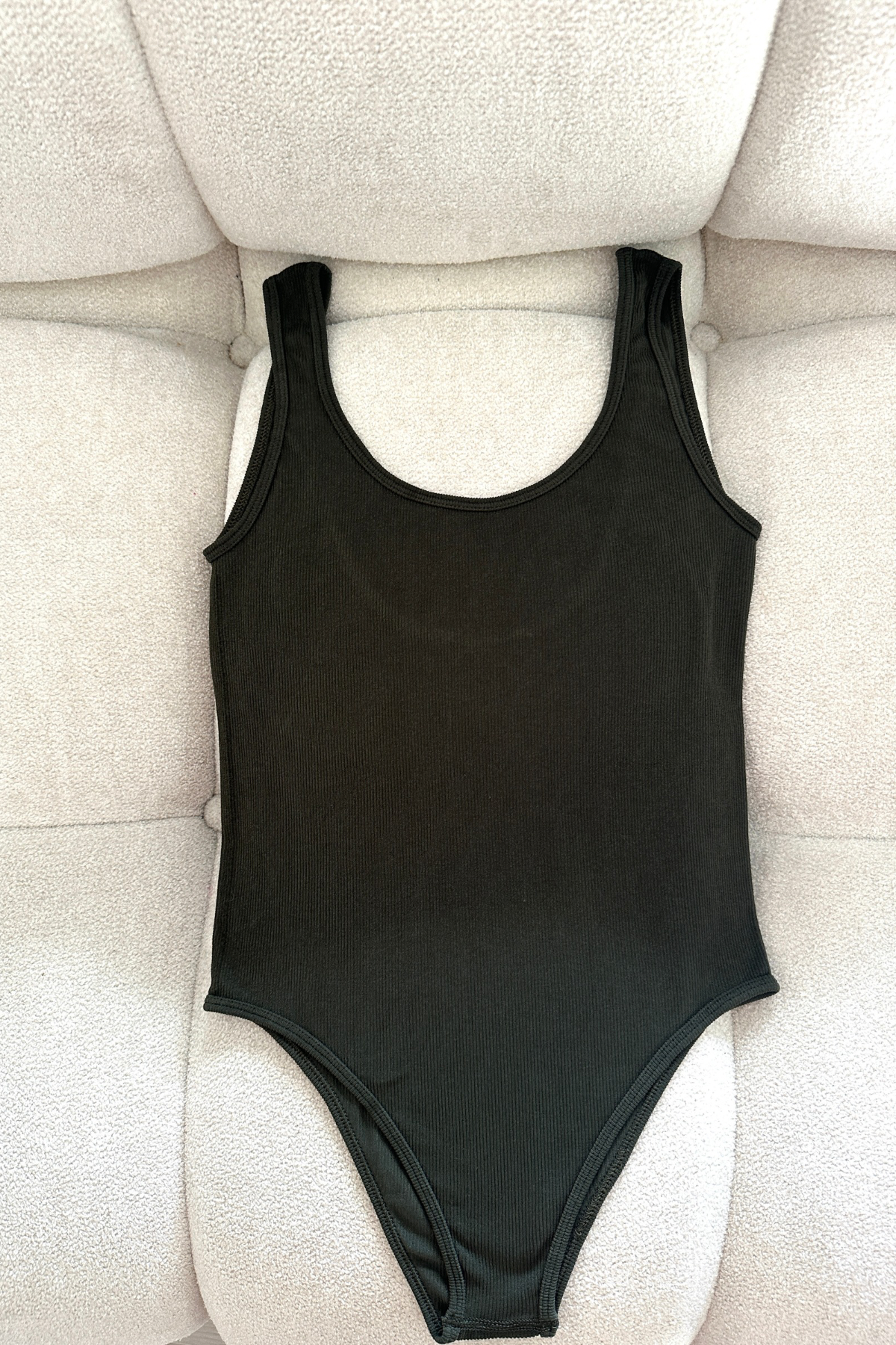 Fitilli Yeşil Likralı Bodysuit